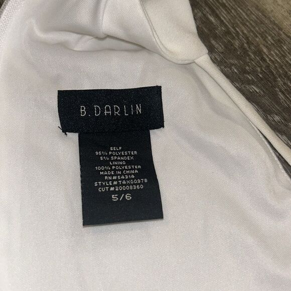B.Darlin womens size 5/6 white dress - Picture 5 of 6